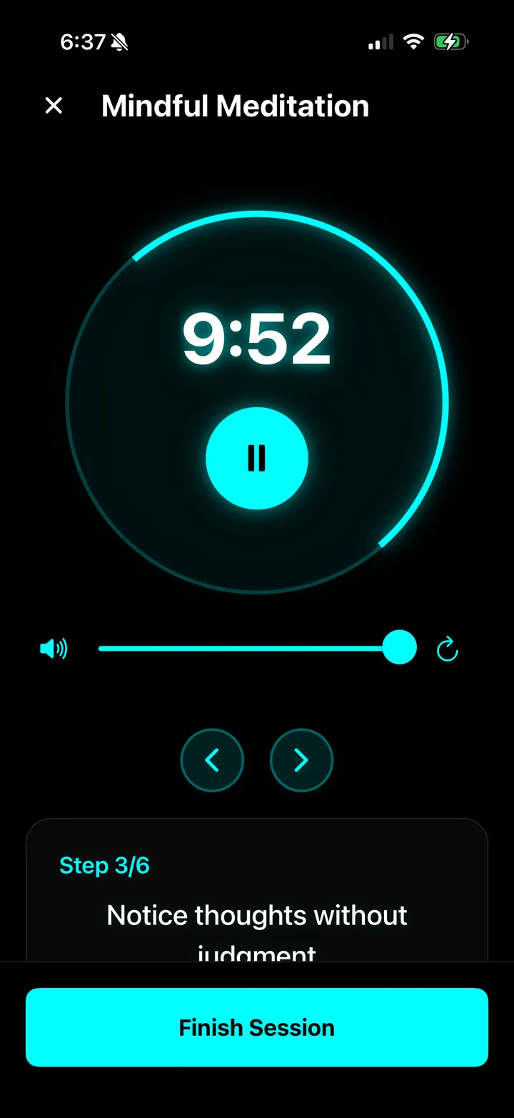 BetterU mindful meditation timer